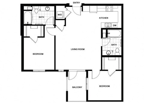 B07 Floor Plan at Candara at Hancock Park Apartments in Los Angeles CA